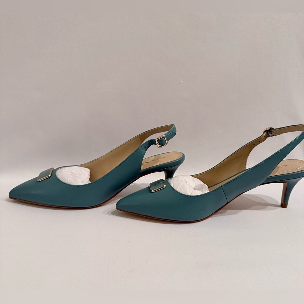 NWT Coach Jillian Slingback Coach lady’s shoes Blue/Green Size 7B True to size - Picture 8 of 11